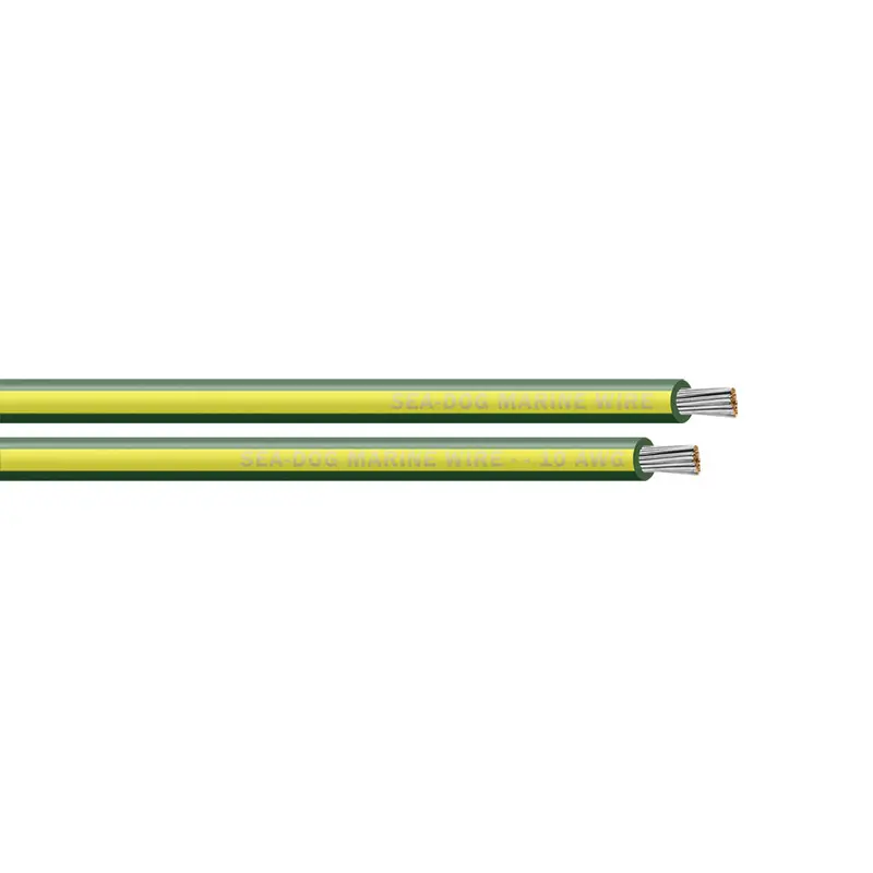 Sea-Dog 10 Awg Green/Yellow Stripe Primary Wire - 1000' [8010149] 1