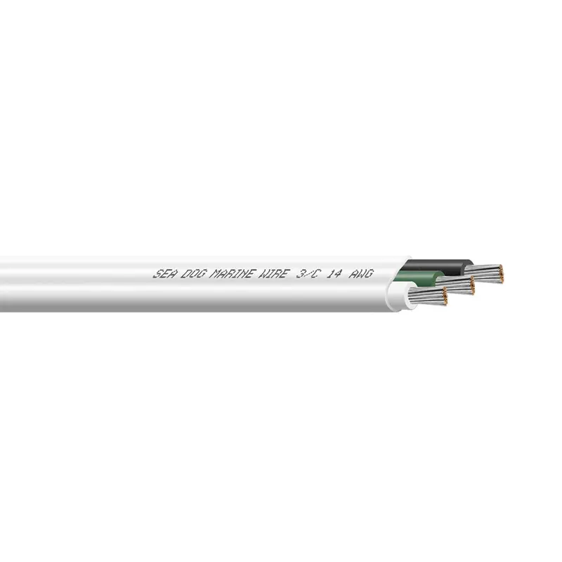 Sea-Dog 14/3 Awg Flat Triplex Wire - White/Green/Black - 100' [8014302] 1