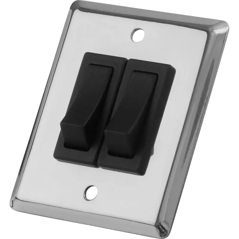 Sea-Dog Double Gang Wall Switch - Stainless Steel [403020-1] 1