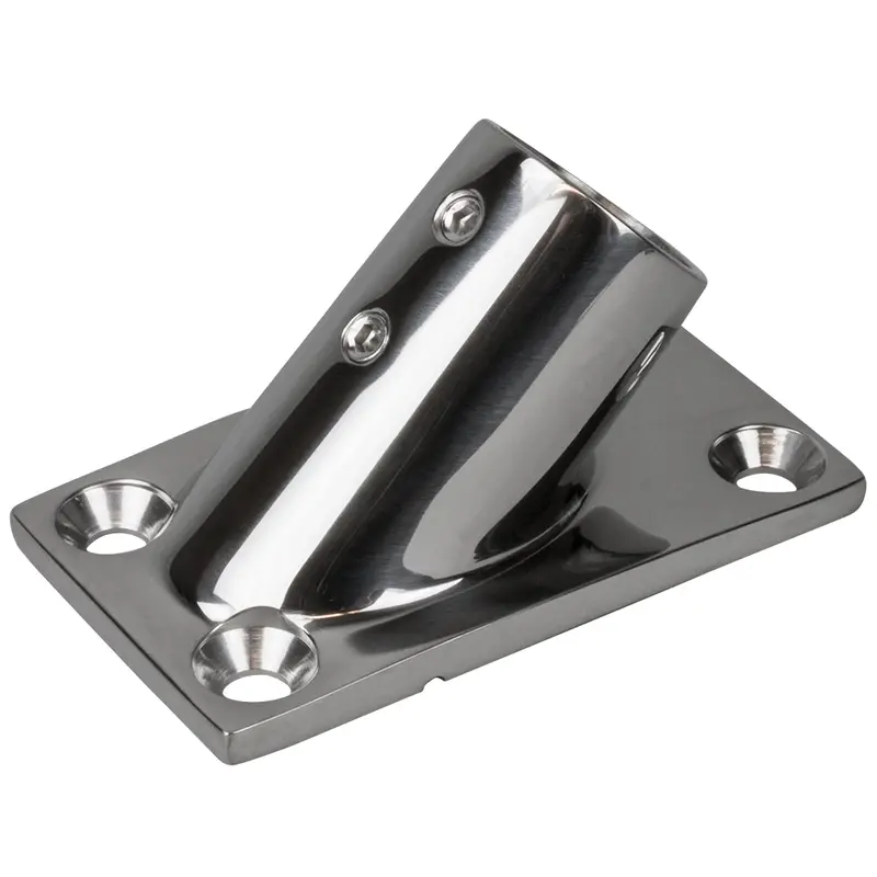 Sea-Dog Rail Base Fitting Rectangular Base 45 316 Stainless Steel - 3-1/4" X 1-7/8" - 1" Od [281451-1] 1