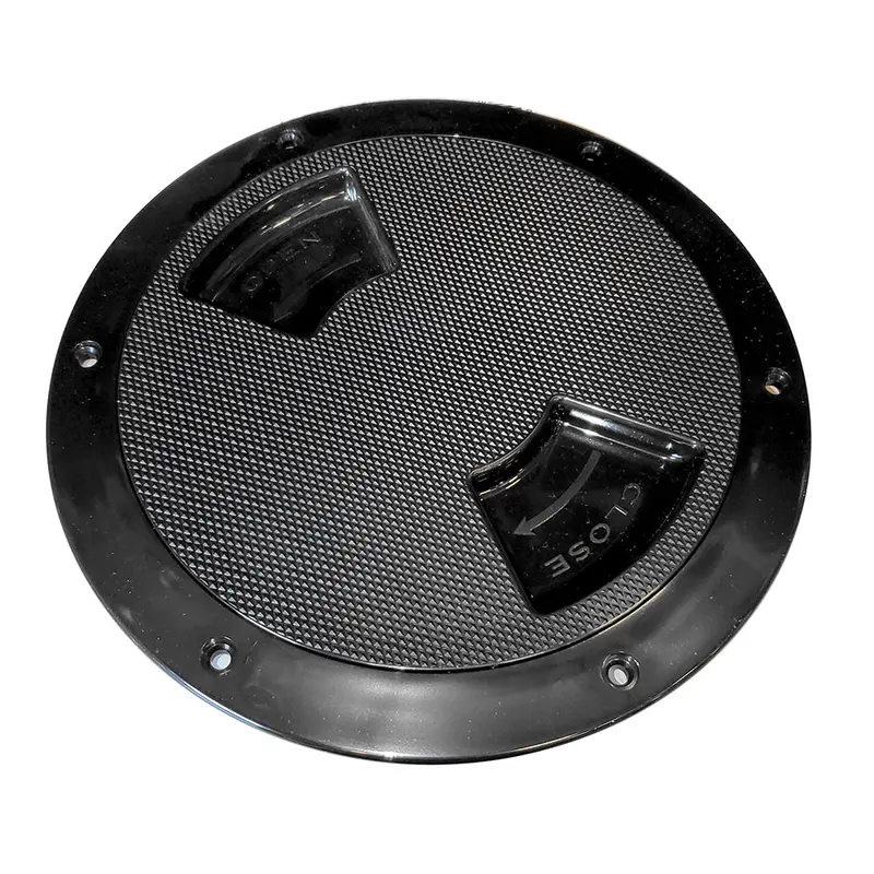 Sea-Dog Textured Quarter Turn Deck Plate - Black - 8" [336187-1] 1