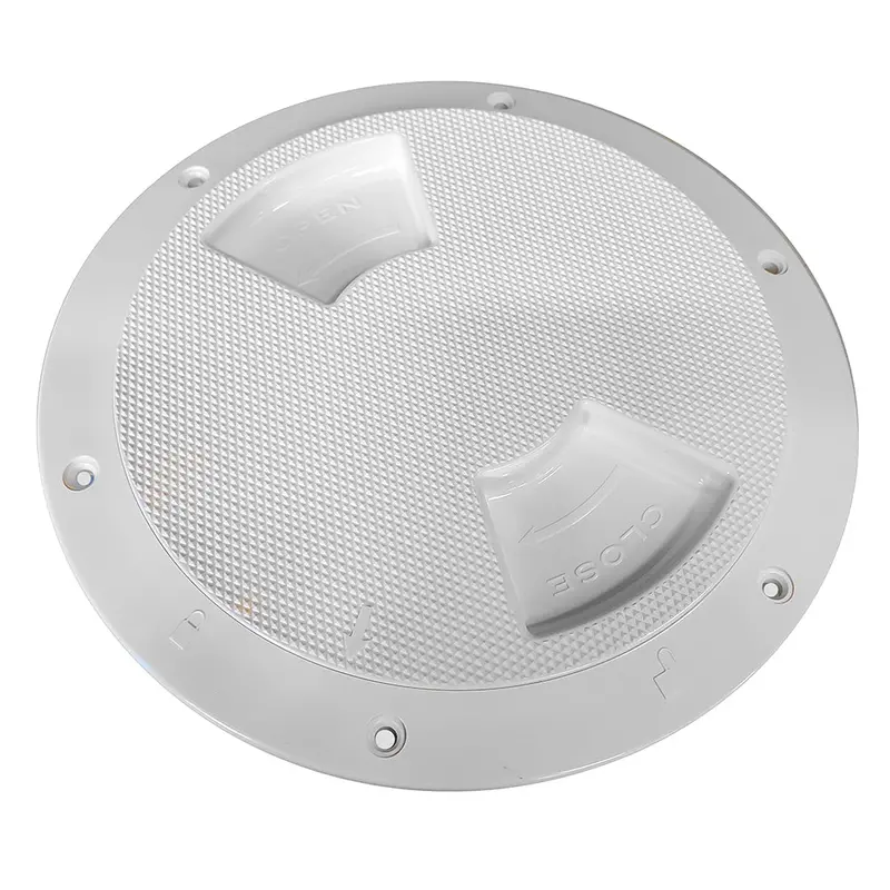 Sea-Dog Textured Quarter Turn Deck Plate - White - 5" [336152-1] 1