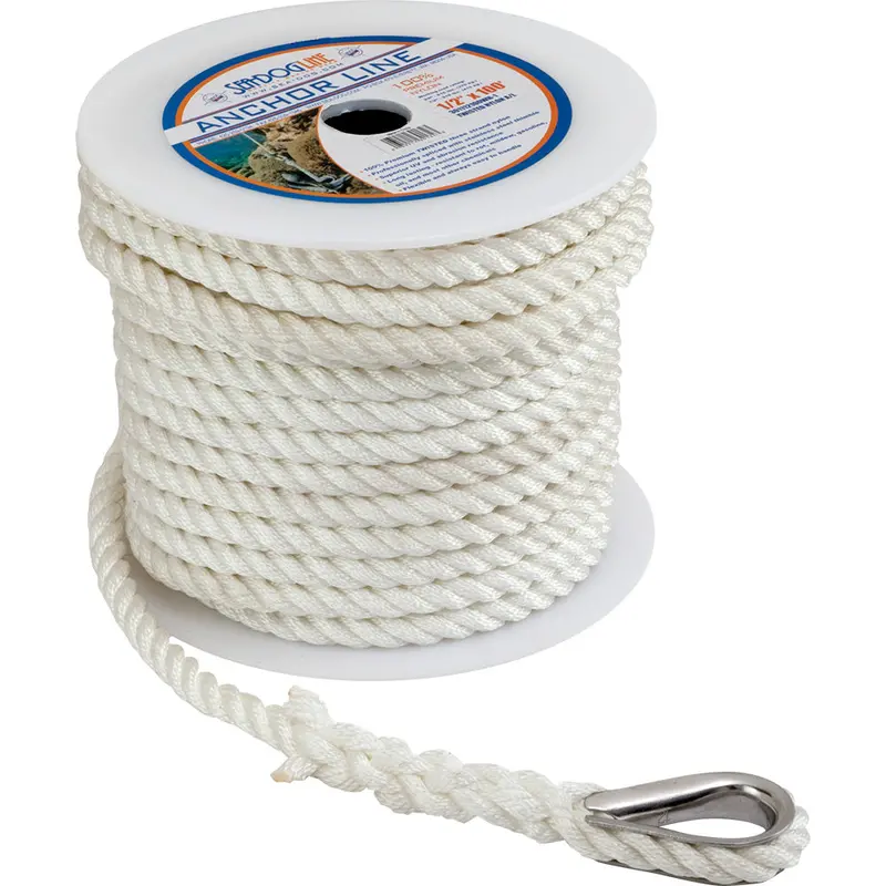 Sea-Dog Twisted Anchor Line 3/8" X 60' - White [301110060Wh-1] 1