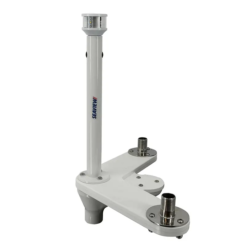 Seaview Triple Mount Adapter W/C5 Certified Led Light 12" Post  Threaded 1"-14 Thread Bases F/Gps Units [Pmu2aled12c5] 1
