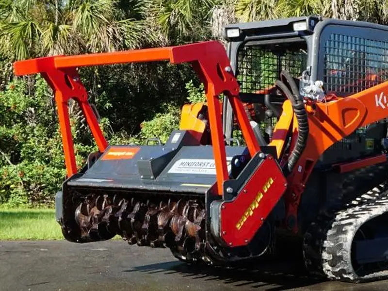 Seppi Forestry Mulcher W/ Knives & Carbide | Model Miniforst Cl 150, 175 & 200 | Working Width 59" To 79" | 13-40 Gpm | For Compact Track Loaders 1