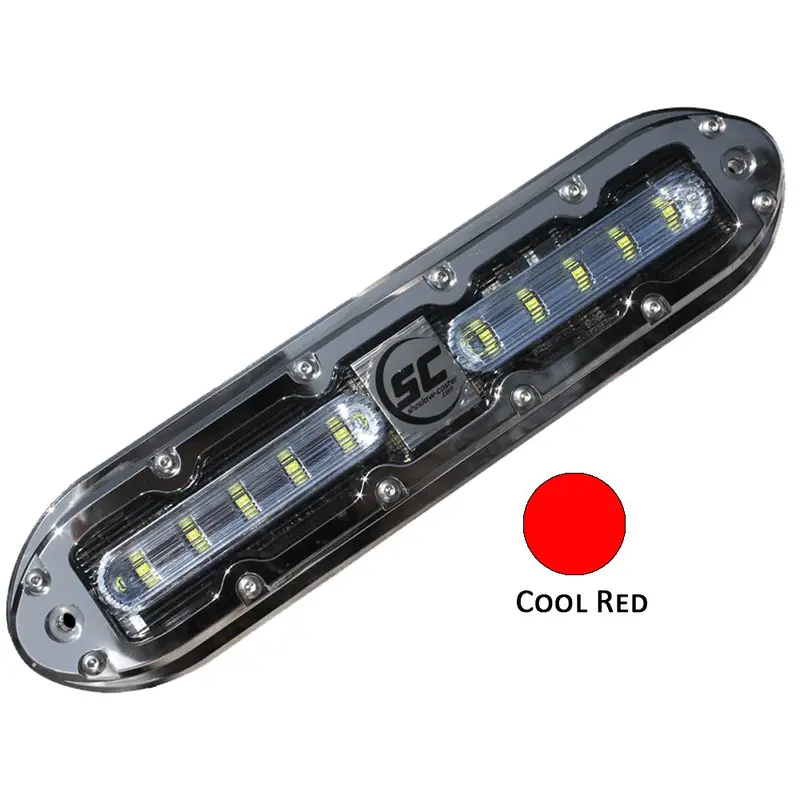 Shadow-Caster Scm-10 Led Underwater Light W/20' Cable - 316 Ss Housing - Cool Red [Scm-10-Cr-20] 1