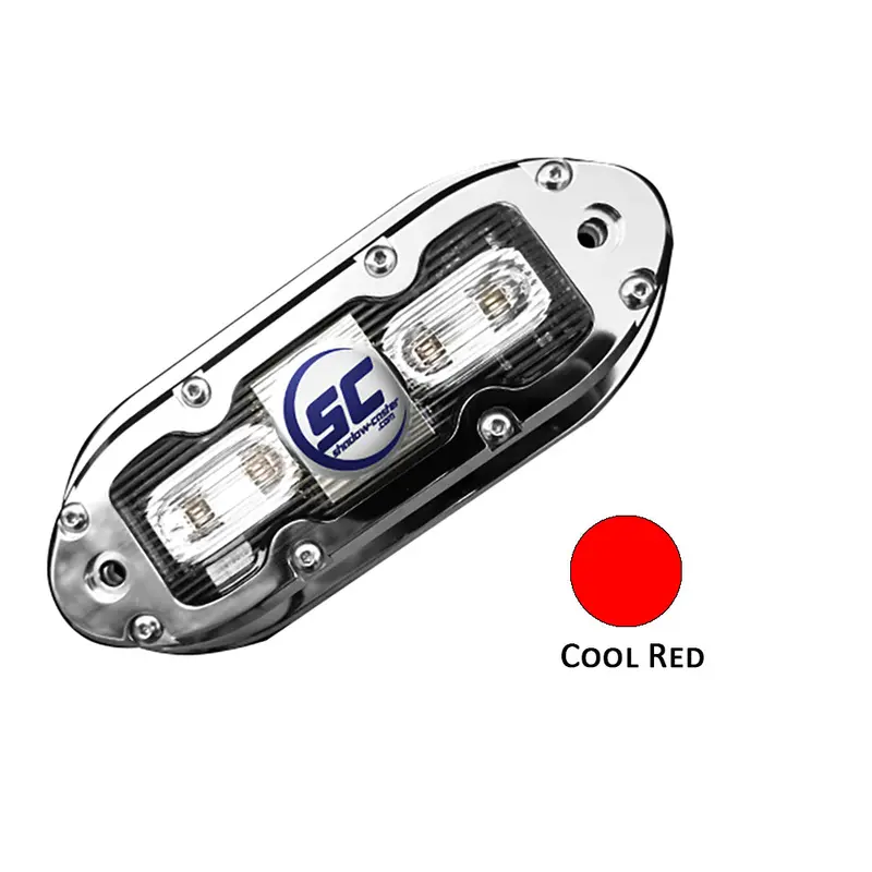 Shadow-Caster Scm-4 Led Underwater Light W/20' Cable - 316 Ss Housing - Cool Red [Scm-4-Cr-20] 1