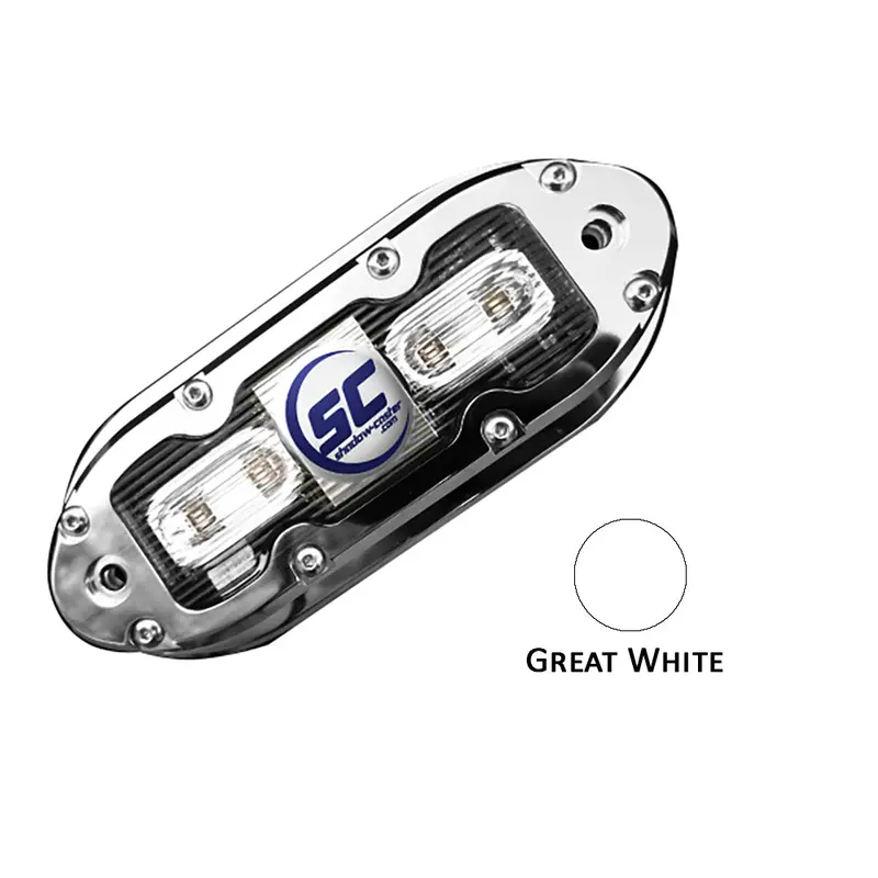 Shadow-Caster Scm-4 Led Underwater Light W/20' Cable - 316 Ss Housing - Great White [Scm-4-Gw-20] 1