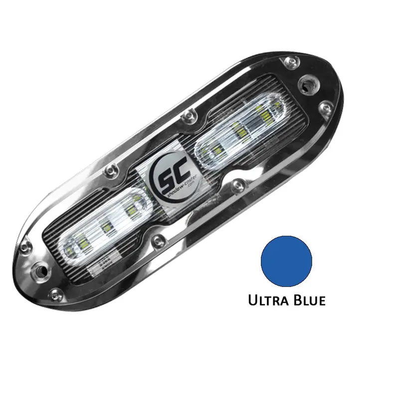 Shadow-Caster Scm-6 Led Underwater Light W/20' Cable - 316 Ss Housing - Ultra Blue [Scm-6-Ub-20] 1