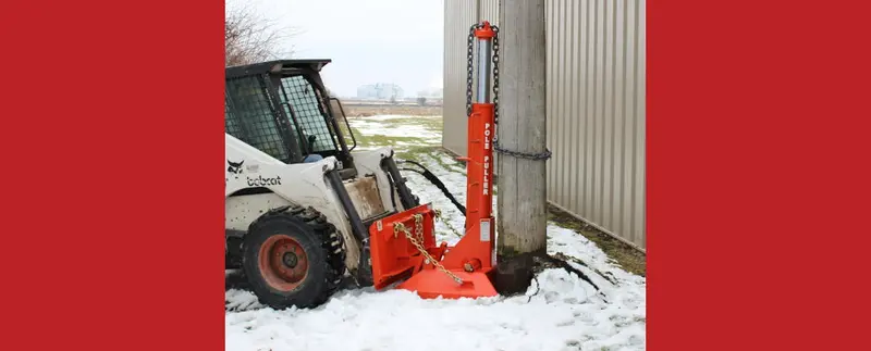 Shaver Utility Pole Puller Ssl | Model Pp-1000| 40" Cylinder Stroke | For Skid Steer 1