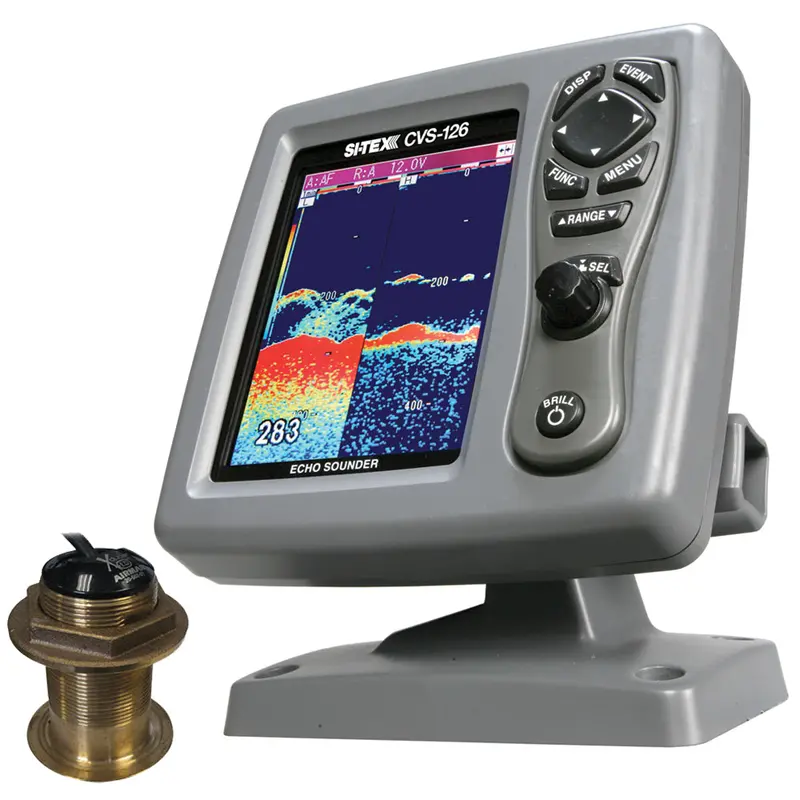 Si-Tex Cvs-126 Dual Frequency Color Echo Sounder W/B60 12 Transducer B-60-12-Cx [Cvs-1266012] 1