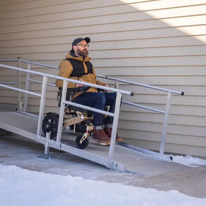 Silver Spring Clearway Straight Modular Ramp | Model Sss21s55t | 36" W X 21' L | 1,000 Lb Capacity | For Wheelchairs, Scooters & Mobility Access 2