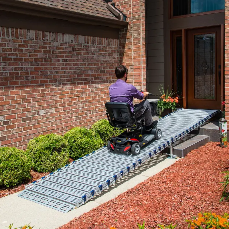 Silver Spring Roll-Tek Modular Ramp Kit | Model M36-28 | 36" W X 28' L | 1,000 Lb Capacity | For Wheelchair & Mobility Device Access 1