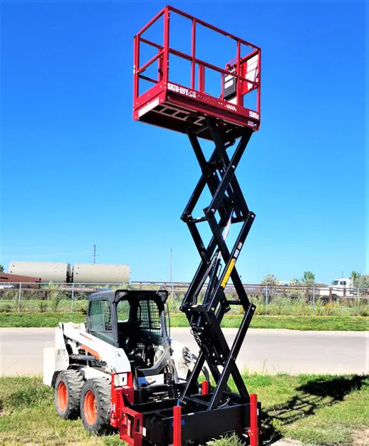 Skid‑Lift Hydraulic Scissor Lift Attachments | Model 1505S | Working Height 21' | 10-15 Gpm | For Skid Steers 1