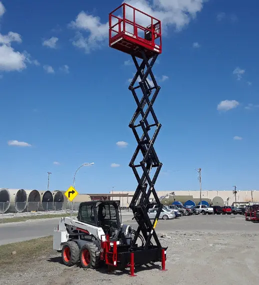 Skid‑Lift Hydraulic Scissor Lift Attachments | Model 1805S | Working Height 24' | 10-15 Gpm | For Skid Steers 1