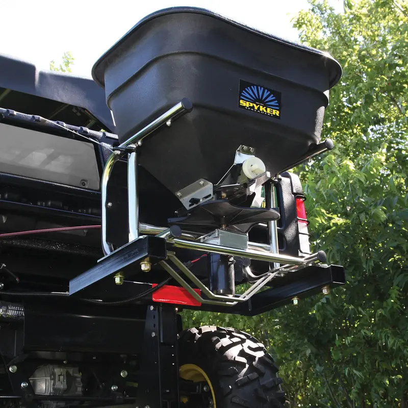 Spyker Pro-Series Electric Spreader | Model S80-12010 | 120 Lb Electric Spreader | 16' Spread Width | 12 Volt Dc Motor | For Ztr Mowers, Atvs & Utvs 1