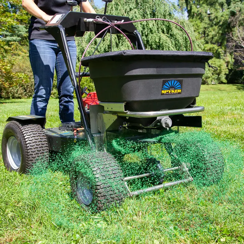 Spyker Ride-On Spreader W/ Honda Engine | Hopper Capacity 120 Lb | 4.4 Hp | Spread Width 12' | Hydrostatic Rear-Wheel Drive 1