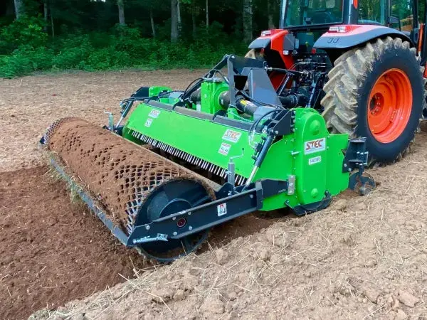 Stec Stone Burier With Mesh Roller | Model Mz10cxl20 82" | For Tractor 1