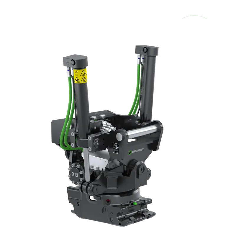 Steelwrist Tilt-Rotators | Model X12 | Building Height 15.6" Inches | Machine Weight Up-To 15400 L Lbs | For Mid-Sized Excavators 1