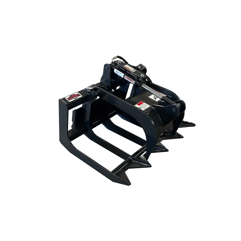 Stout | Brush & Root Grapple | 8" Tine Spacing | Model 38" Width | Hydraulic Flow Up To 15 Gpm |14–18 Kw / 20–25 Hp| For Mini Skid Steer 2