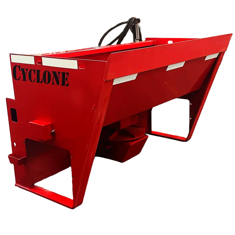 Stout | Cyclone 60" Spreader | Spreading Range 5'-20' Feet | 18.3 Cubic Foot Capacity | 15-24 Gpm Hydraulic Flow | For Skid Steers 1