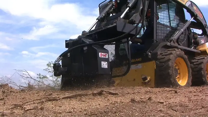 Stout Hd Stump Grinder | Flywheel Diameter 26" Inches | High Flow 20–30 Gpm | For Mini Skid Steers 1