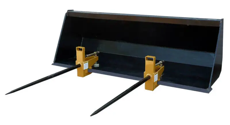 Sundown Clamp-On Bale Spear | Model Cbs-3000 & Bfs-4000 | Adjustable Width 27" To 45" | 3000 Lb Capacity | 30 To 75 Hp | For Tractor 1