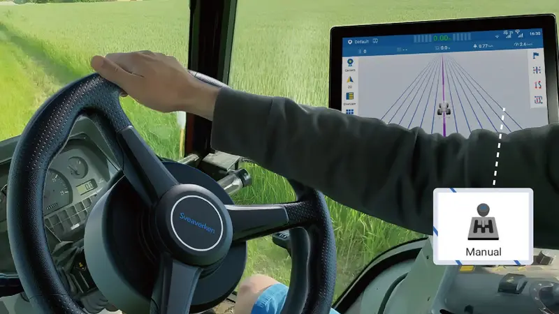 Sveaverken | F200 Max Auto Steer System | 12.1" Display | Electric Power Steering | Precision Accuracy 2.5 Cm | Precision Steering | Horsepower 120 To 500 Hp | For Tractor 1