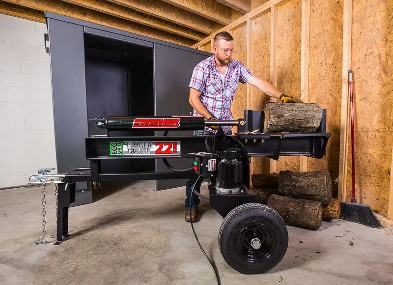 Swisher Timber Brute Eco Split 22 Ton Electric Log Splitter | Model Ls22e | 120V Motor | 25″ Log Opening | Horizontal/Vertical | Road Towable 1
