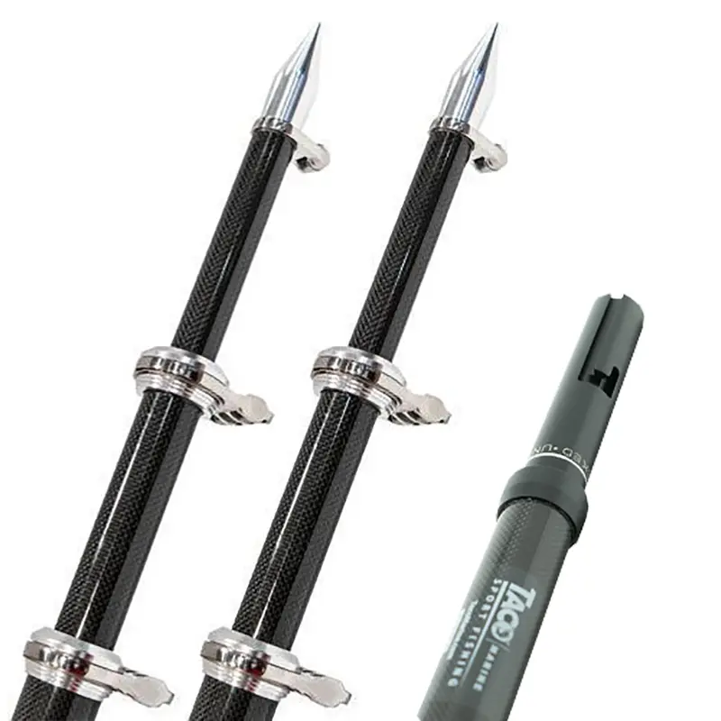 Taco 24 Carbon Fiber Twist  Lock Outrigger Poles F/Gs-450, Gs-500  Gs-1000 Bases - Black [Ot-4240Cf-Hd] 1