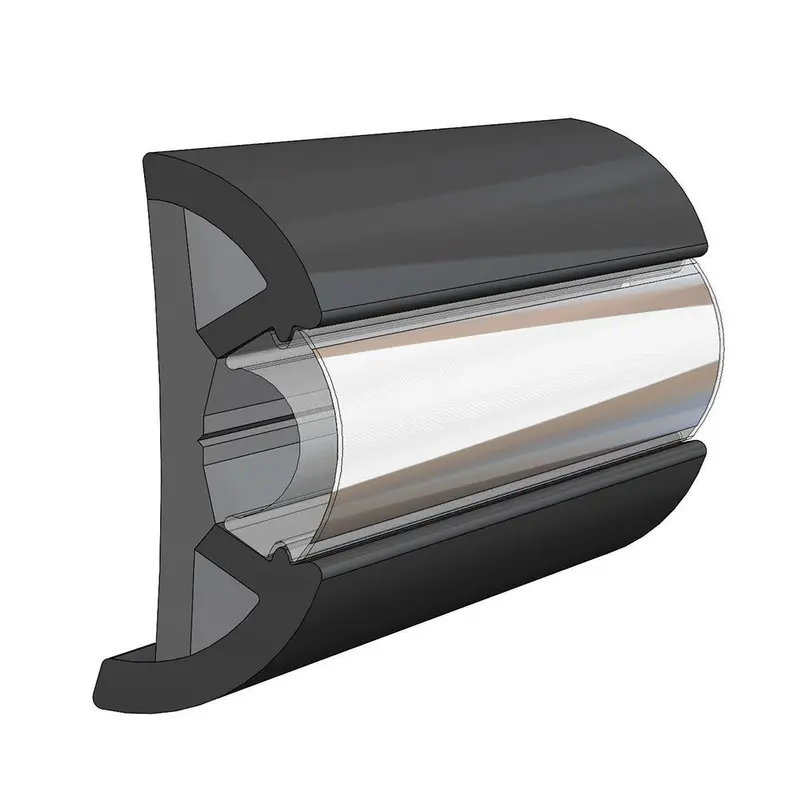 Taco Large Suproflex Rub Rail 2.5" X 1" - Black [V11-9970Bka100-1] 1