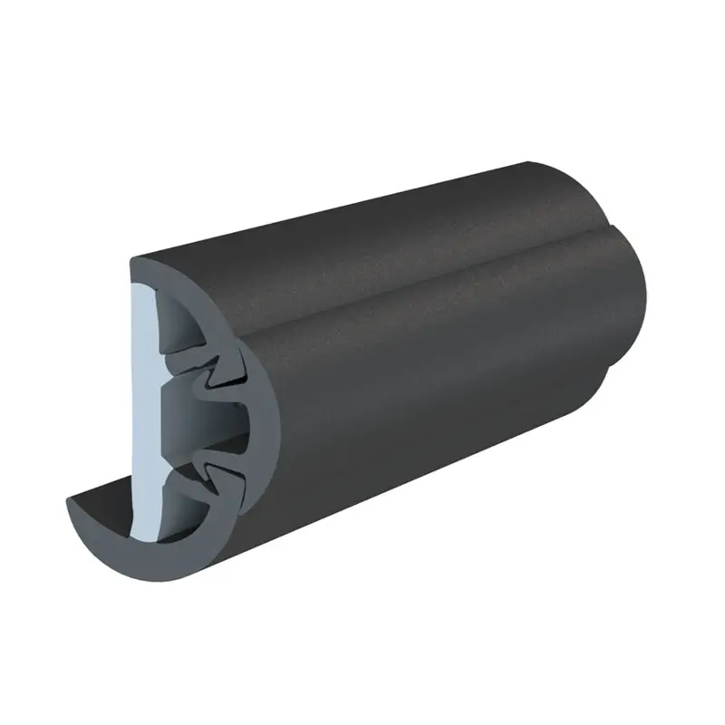 Taco Suproflex Rub Rail Kit W/Flex Vinyl Overlay Insert - 2"H X 1-1/4"W X 60'L - Black W/Black Insert [V11-9993Bbk60-2] 1