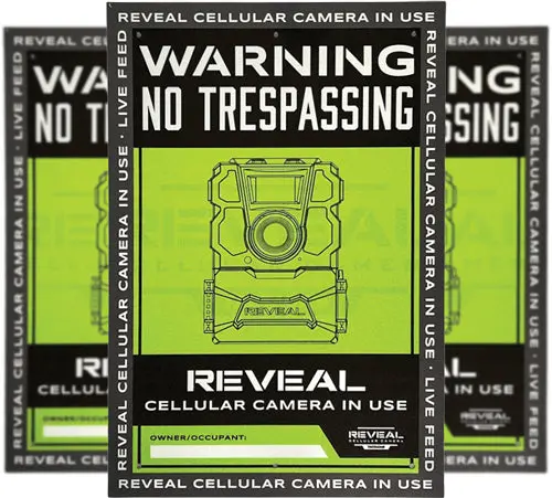 Tactacam Reveal No Trespassing - Sign 3Pk 1