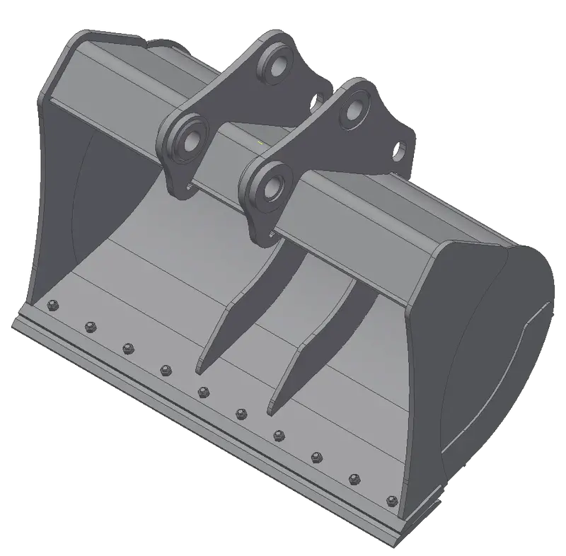 Tag Ditch Cleaning Bucket | Width 42"–72" | Machine Size 10 – 12 Tons | For Backhoe Loaders 1