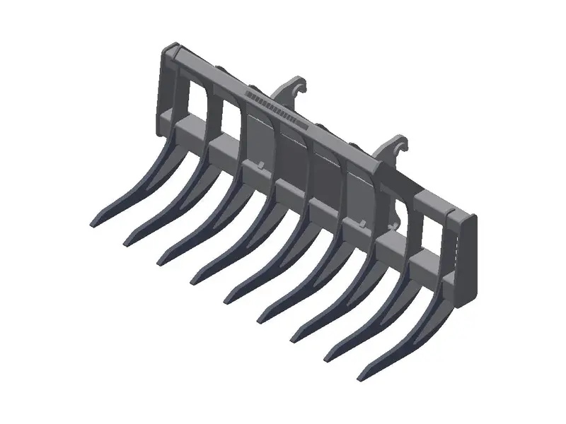 Tag Heavy Duty Rake | 24" Width | Machine Size 4–6 Ton | For Compact Excavators 1