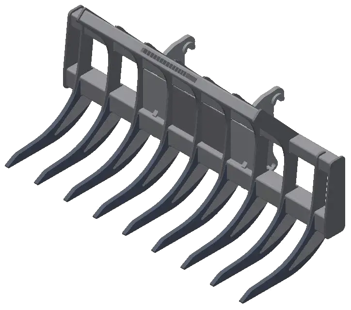 Tag Heavy Duty Standard Loader Rake | Width 94"–135" | Machine Size 15-40 Tons | For Wheel Loaders 1