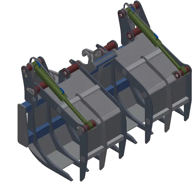 Tag Severe Duty Bio Mass Rake | 94"–135" Width | Clamp Reach 70"–98" | Machine Size 20-40 Tons | For Wheel Loaders 1