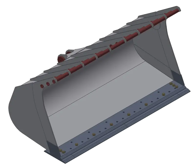 Tag Trash Bucket | Heavy Duty Transfer Station Series | 4 To 10 Yd³ Capacity | Spill Plate & Wear Pads | Machine Size 20-40 Tons | For Wheel Loaders 1