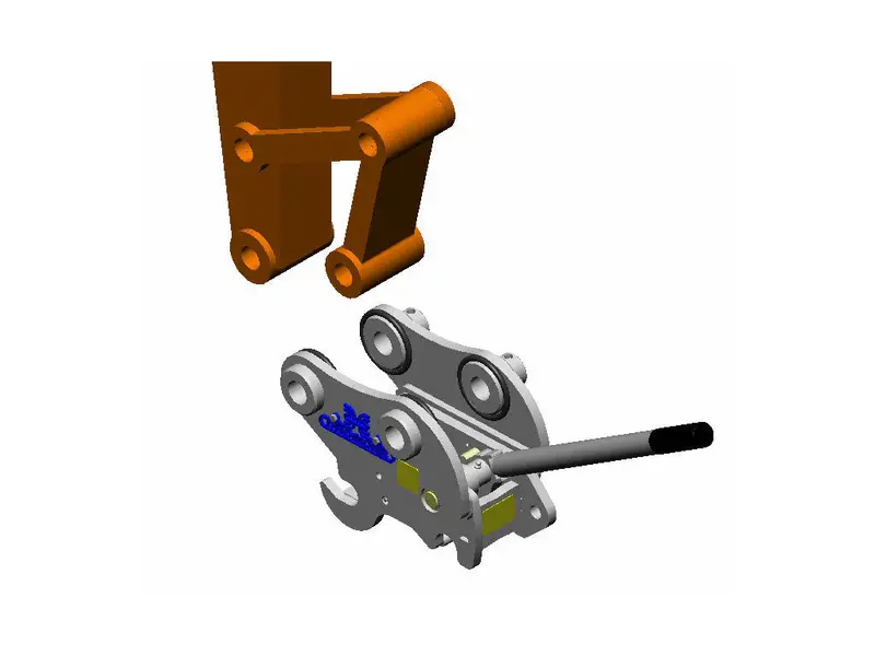 Tag Universal Spring-Loaded Manual Release Quick Coupler | 1½"–2" Dead Pin Setup | 120–185 Lbs | 6–10 Ton | For Excavators 2