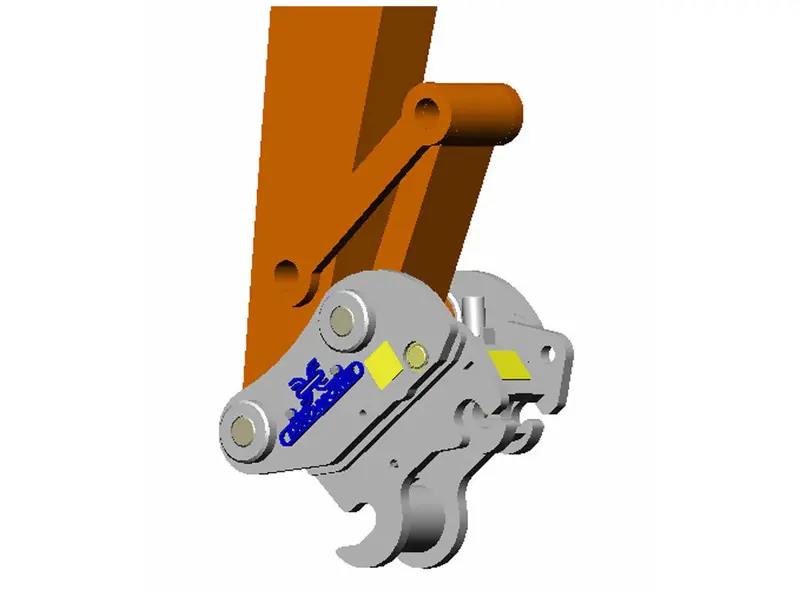 Tag Universal Spring-Loaded Manual Release Quick Coupler | 1½"–2" Dead Pin Setup | 120–185 Lbs | 6–10 Ton | For Excavators 3