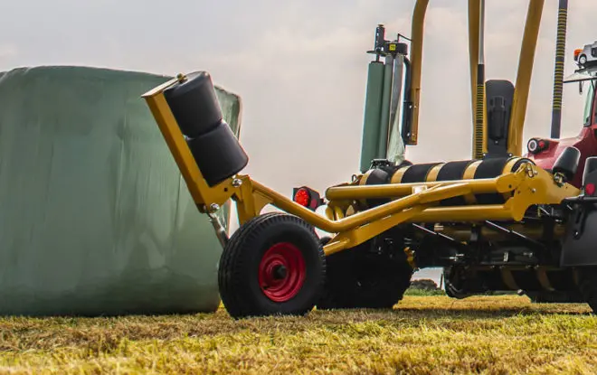 Tanco Round Bale Wrapper | Model D66-1400-V | Width 105" | 30-60 Gpm | 40-60 Hp | For Skid Steers, Tractors & Loaders 1