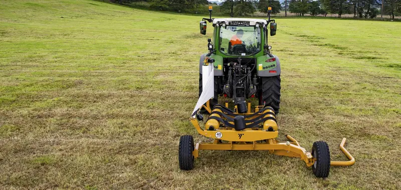Tanco Round Bale Wrapper | Model D66-E100-Sa Autowrap | Width 97" | 25-45 Gpm | 40-60 Hp | For Skid Steers, Tractors & Loaders 1