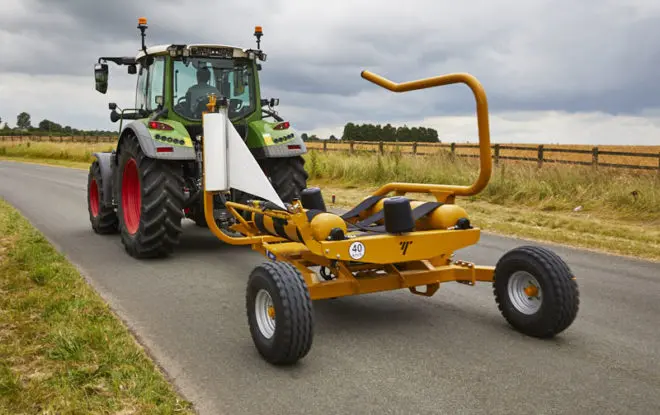 Tanco Round Bale Wrapper | Model D66-E100-Sa Autowrap | Width 97" | 25-45 Gpm | 40-60 Hp | For Skid Steers, Tractors & Loaders 2