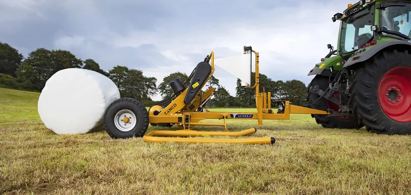 Tanco Round Bale Wrapper | Model D66-E100-Sa Autowrap | Width 97" | 25-45 Gpm | 40-60 Hp | For Skid Steers, Tractors & Loaders 4