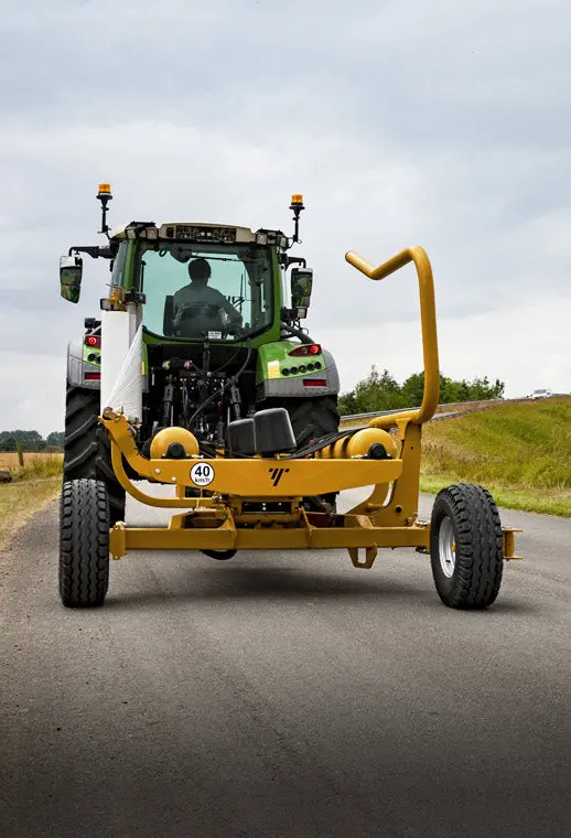 Tanco Round Bale Wrapper | Model D66-E100-Sa Autowrap | Width 97" | 25-45 Gpm | 40-60 Hp | For Skid Steers, Tractors & Loaders 5