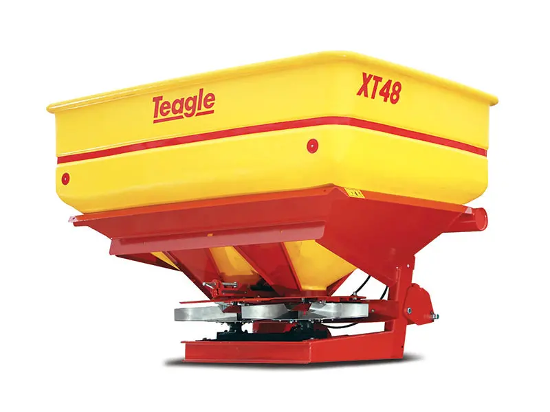 Teagle | Fertilizer Spreaders | Xt Series | Poly Hopper | 1400–2950 Lbs | Twin Disc + Band Spreading | Horsepower 40 To 80 Hp | For Tractors 1