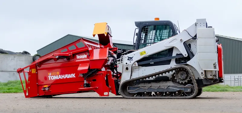 Teagle | Tomahawk Bale Processor | Model 6100H | Bale Width 60" | Hydraulic Flow 10 To 20 Gpm | Horsepower 70 Hp | For Skid Steers, Tractors & Compact Loaders 1