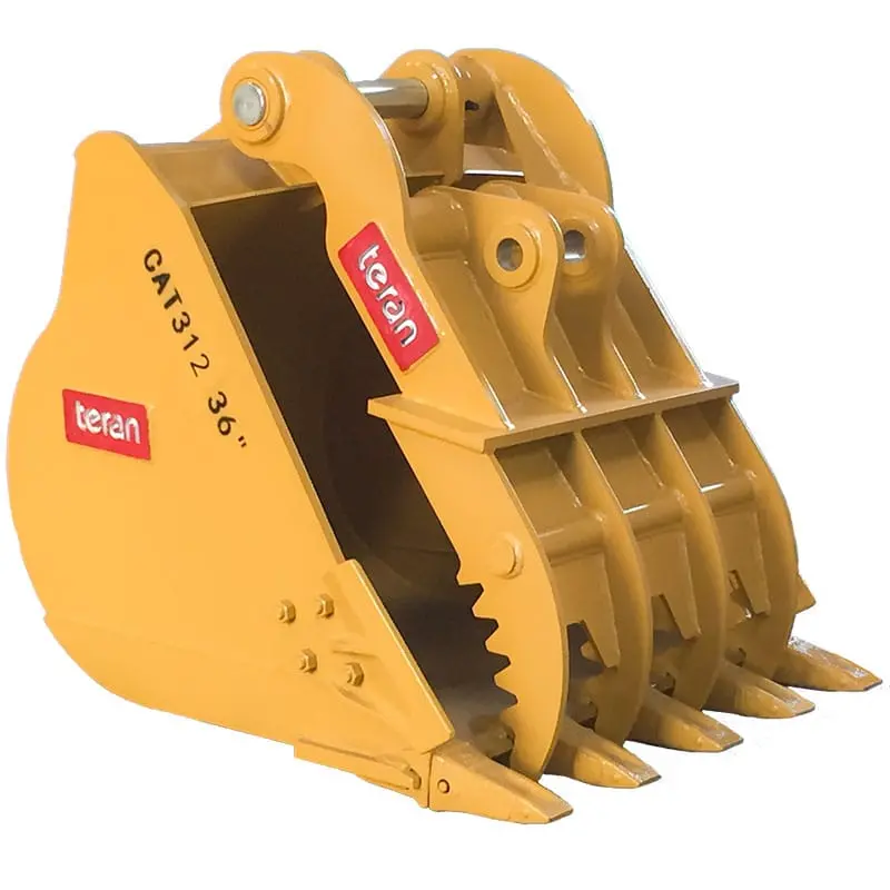 Teran Caterpillar Excavator Thumb Bucket | Model Bkt-312, Bkt-315 & Bkt-320 | Bucket Width 36", 39" & 42" Inches | For Excavators 1