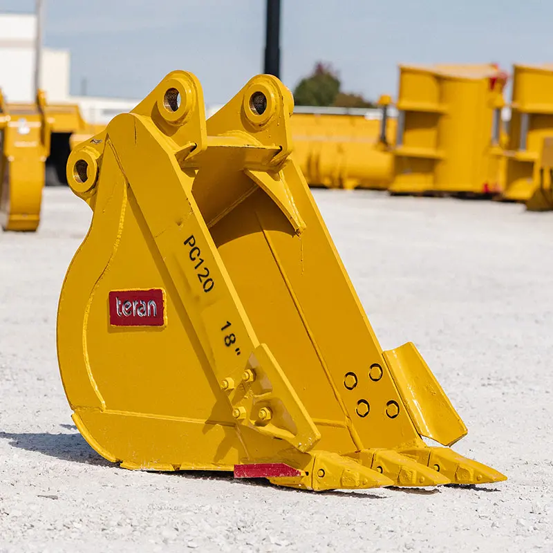 Teran Compact Excavator Bucket | Model Bkt-Pc120  | Digging Widths 12" To 48" Inch | Capacity 0.12 To 0.66 Cubic Meters | For Excavators 1
