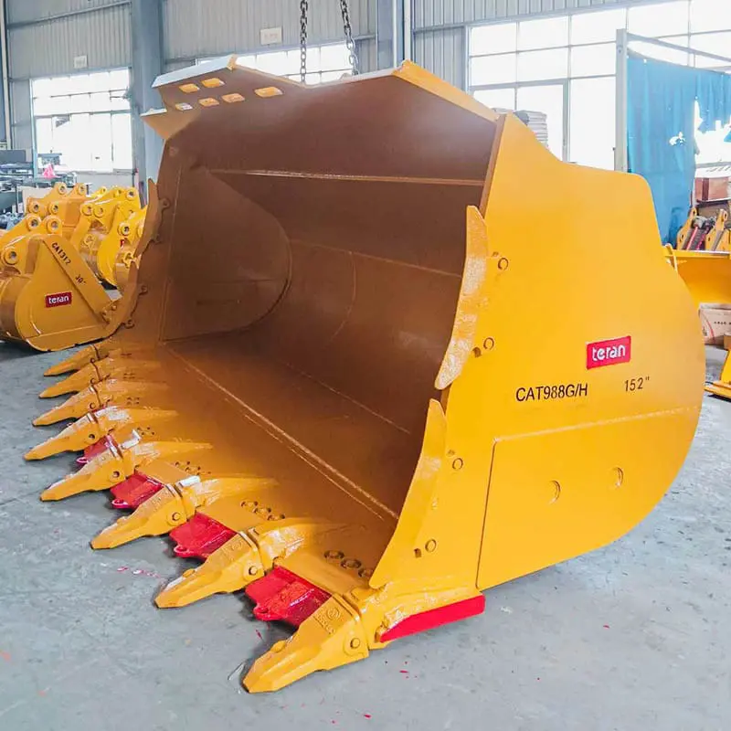 Teran Loader Buckets | Models Bkt-G/H-Snr | Compatibility 980G/H/K/M & 988G/H Loaders | Bucket Widths 3-97" To 135.48" Inches | For Excavators 1